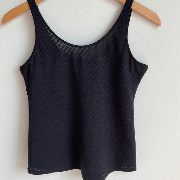 EUC SKIMS Black stretch logo tank top SZ M - Picture 1 of 5